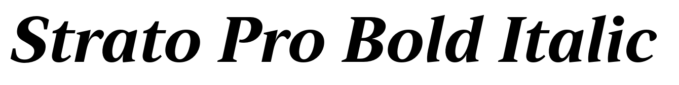 Strato Pro Bold Italic